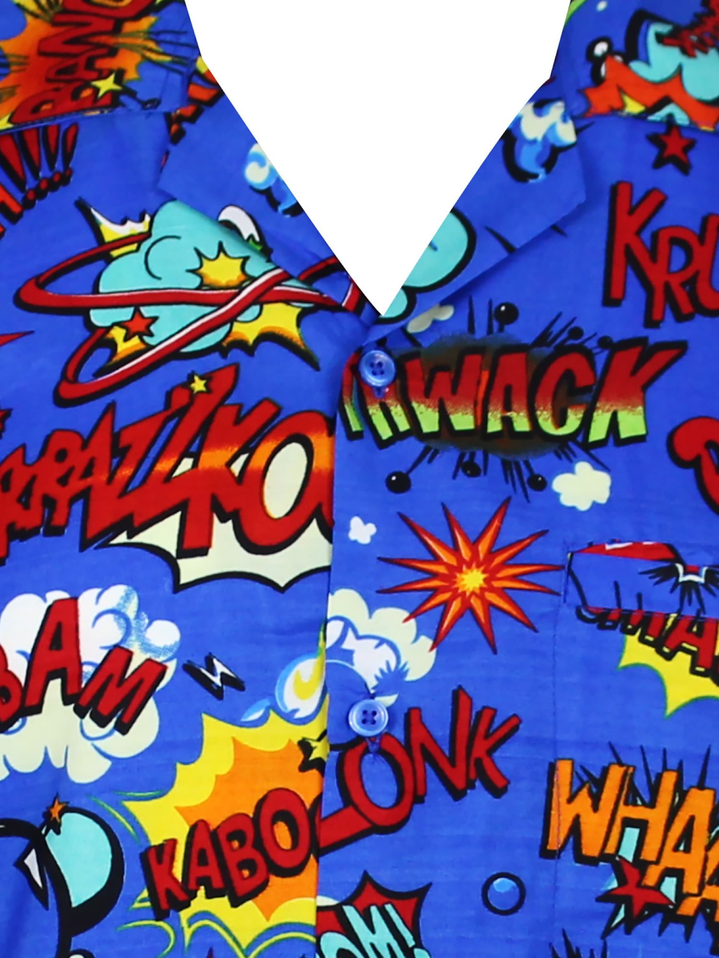 Maglietta 'Boom Bang' di King Kameha in blu
