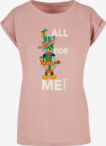 T-shirt 'Mickey Mouse - Presents All For Me' ABSOLUTE CULT en rose : devant