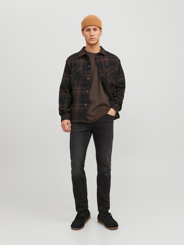 melns JACK & JONES Standarta Džinsi 'JJIMike'