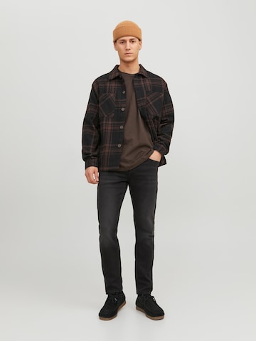 JACK & JONES Slimfit Jeans 'Mike' i svart