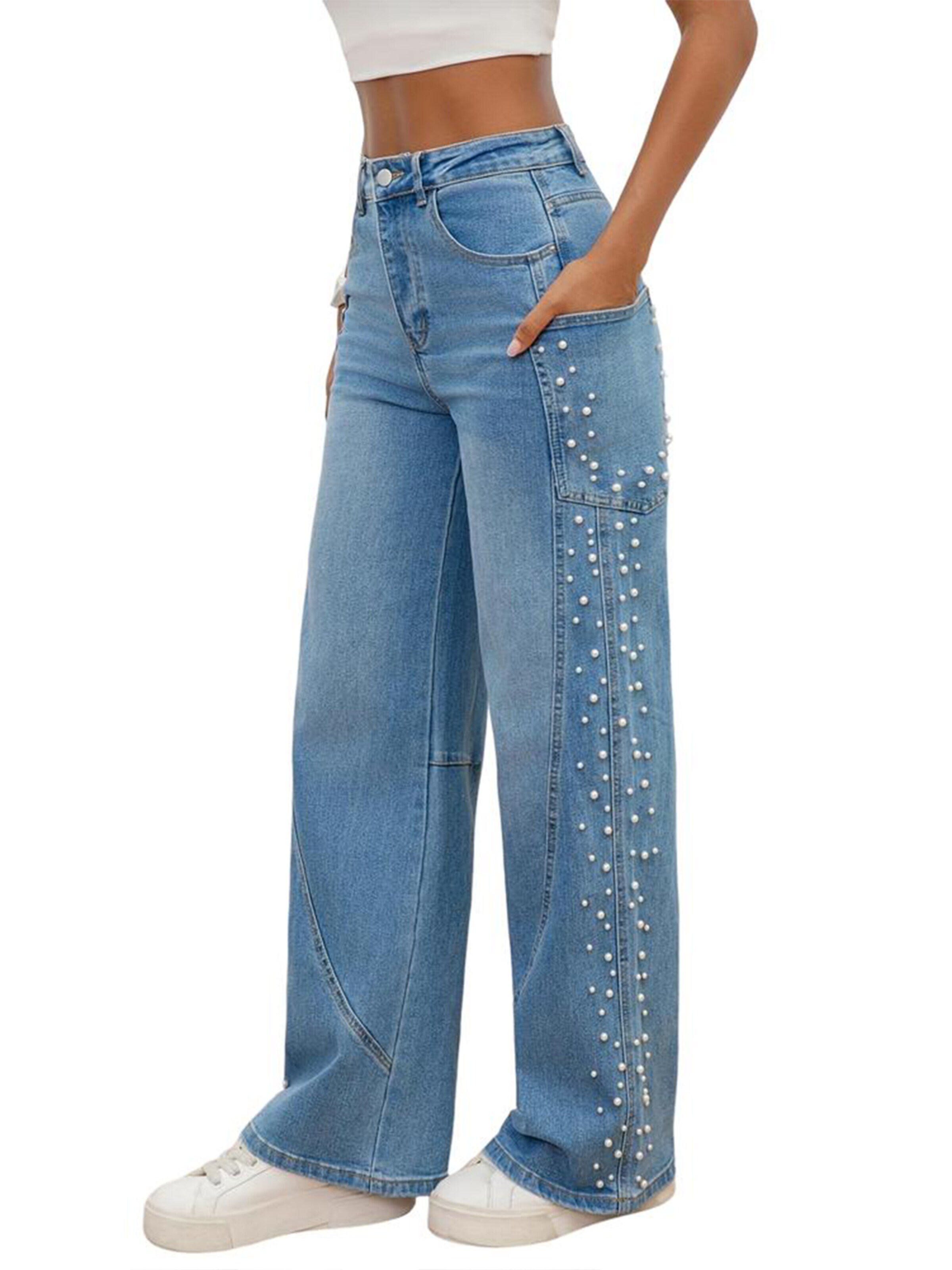 KoJooin Wide Leg Jeans‌ in Blau