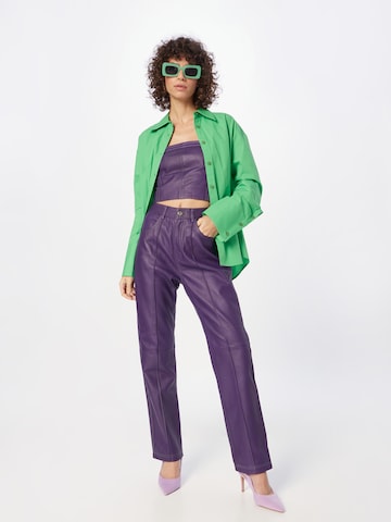 Hosbjerg Regular Pleat-front trousers 'Island' in Purple