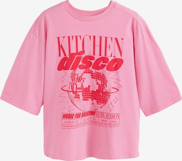 Tricou 'Kitchen Disco' de la Next pe roz: față