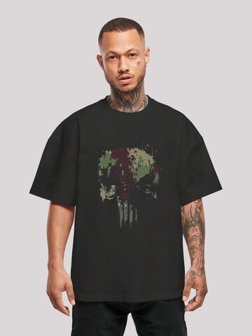 F4NT4STIC Shirt 'Marvel Punisher TV Camo Skull' in Black: front