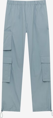 Effilé Pantalon cargo Pull&Bear en bleu : devant