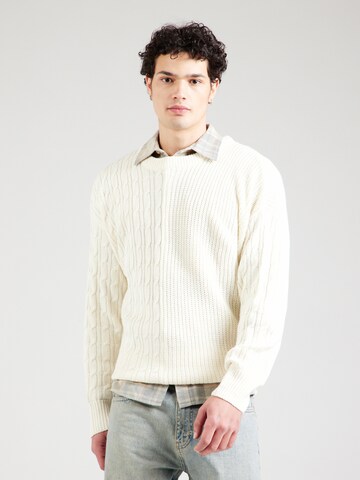Denim Project Sweater in White: front