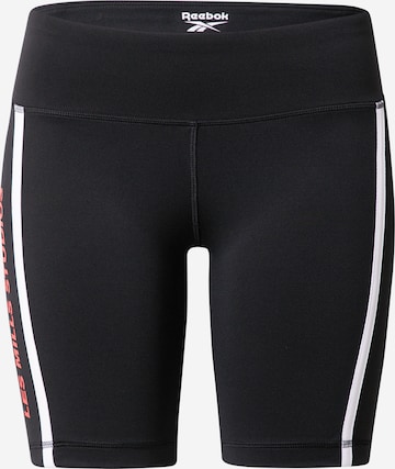 Reebok Sport Sportovní kalhoty 'Les Mills®' – černá: přední strana