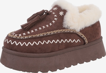 Ital-Design Snowboots in Braun: Vorderseite