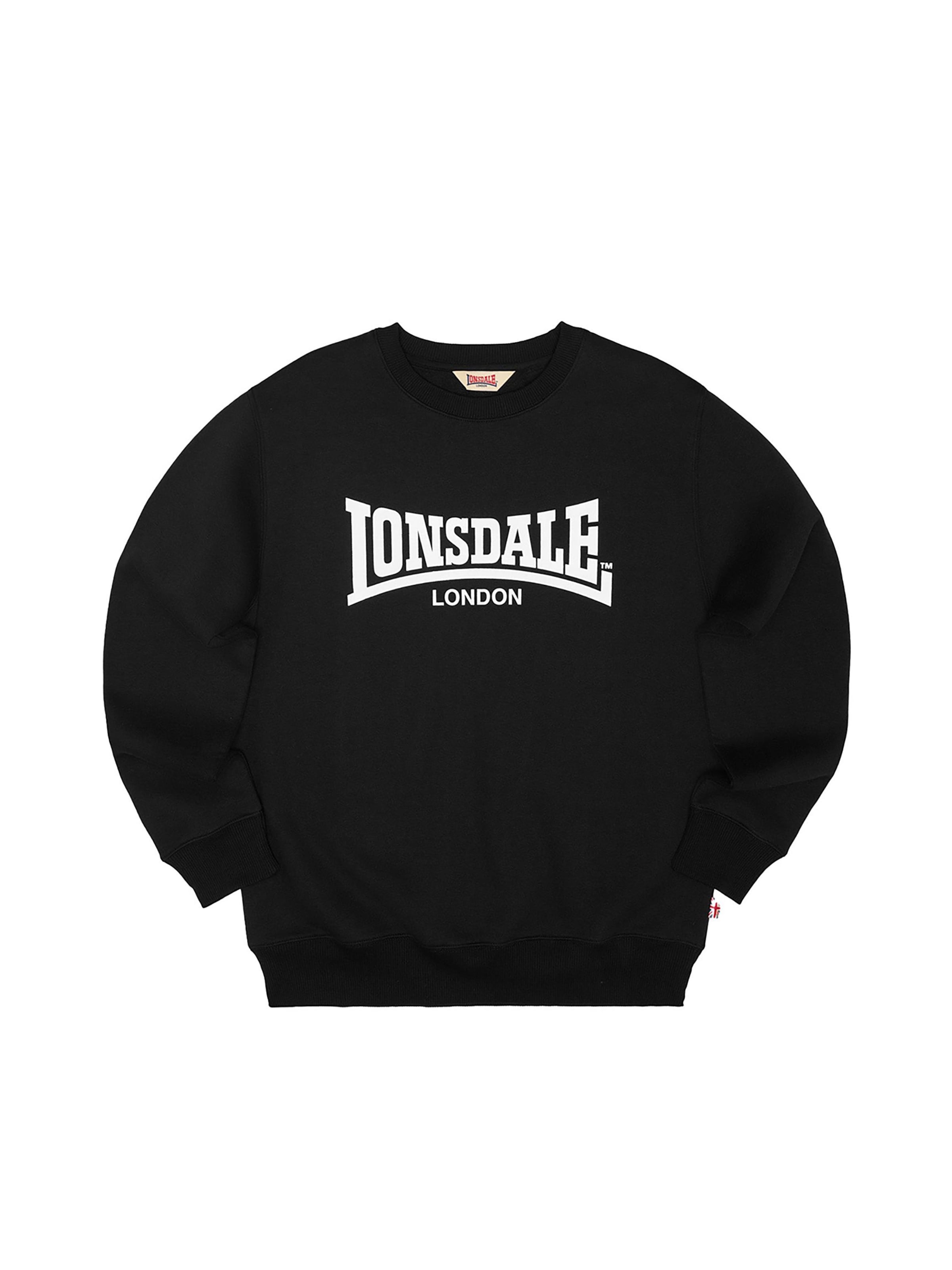 LONSDALE Sweatshirt 'Welham' in Black: front