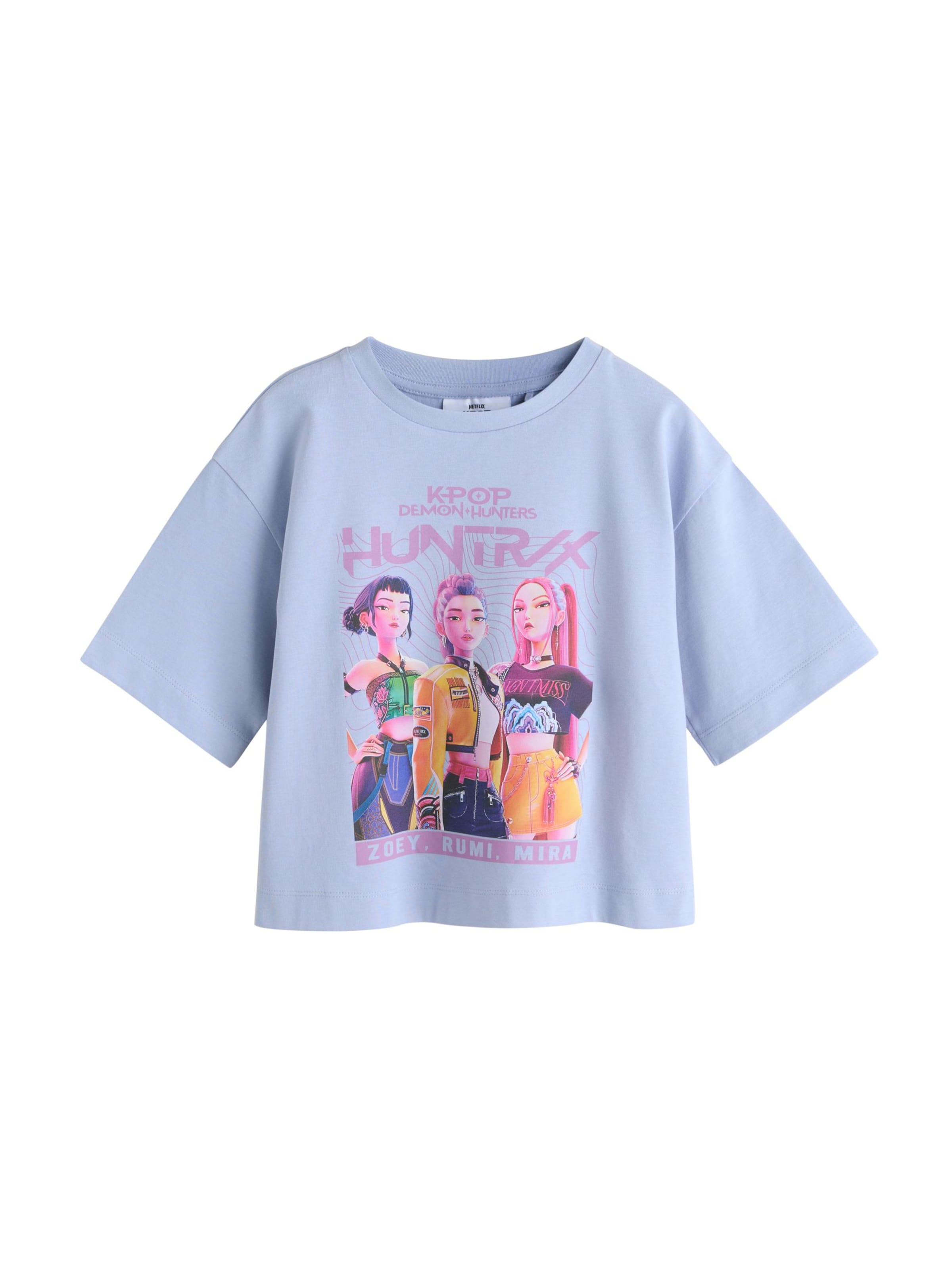 Next Shirt 'Demon Hunters' in Marine blue / Light purple / Orange / Pink, Item view