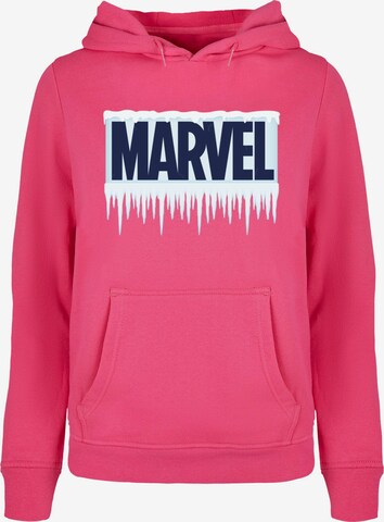 ABSOLUTE CULT Sweatshirt 'Ladies Marvel - Icicle Logo' in Pink: front