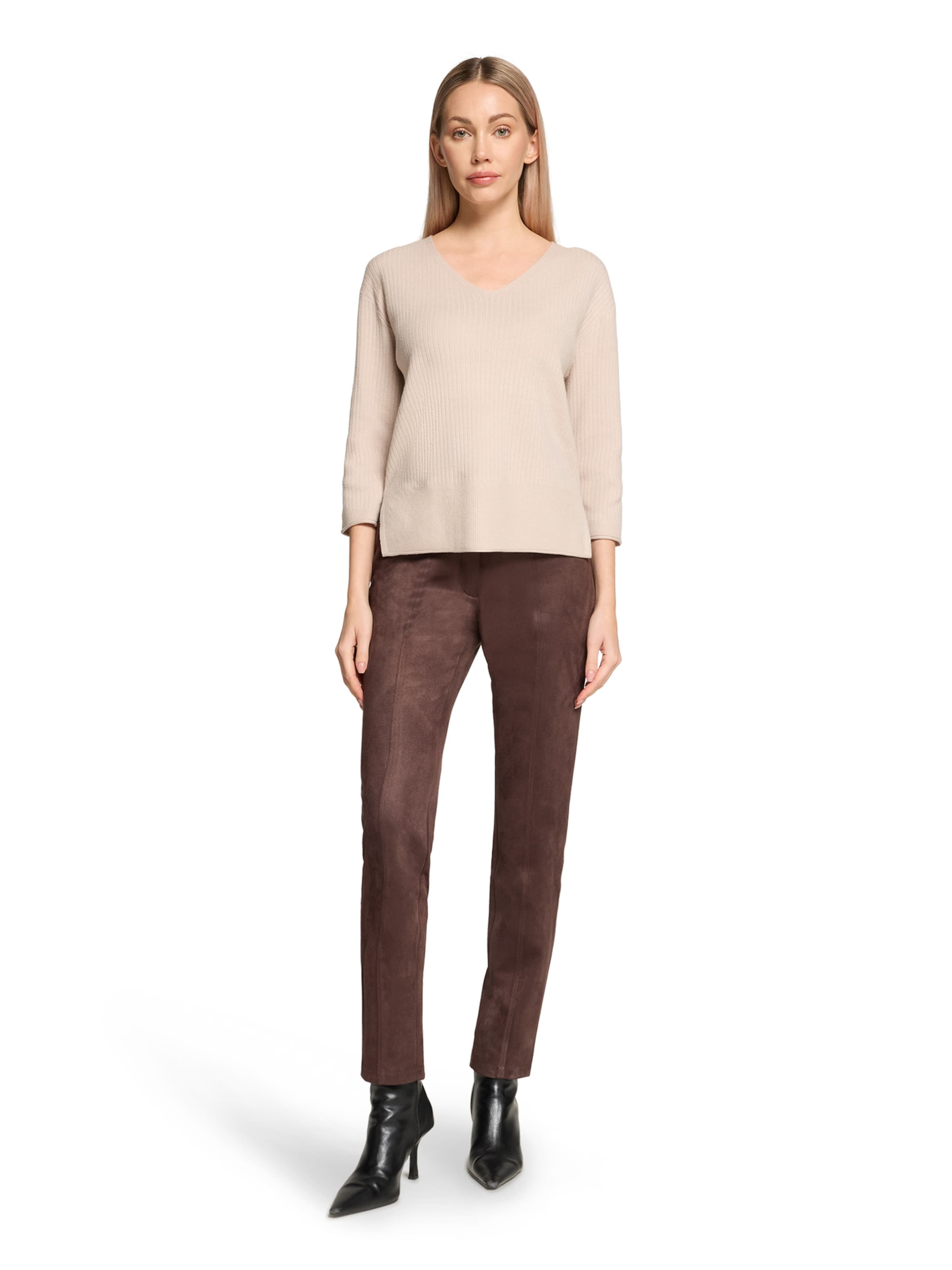 Coupe slim Pantalon Betty Barclay en marron