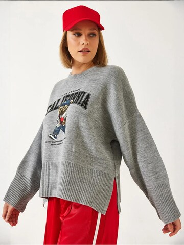 Bianco Lucci Oversized trui in Grijs