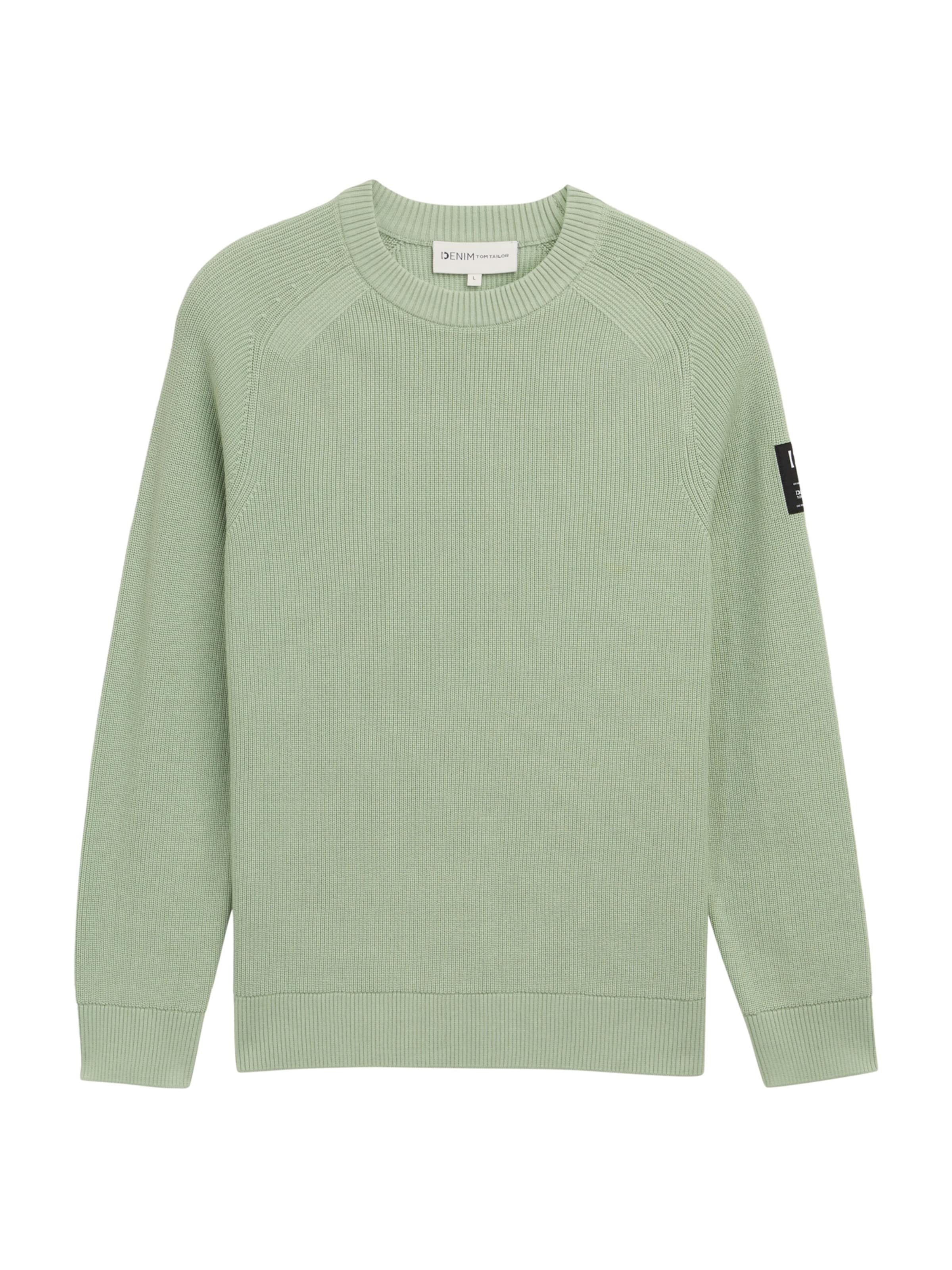TOM TAILOR DENIM Sweater in Green: front