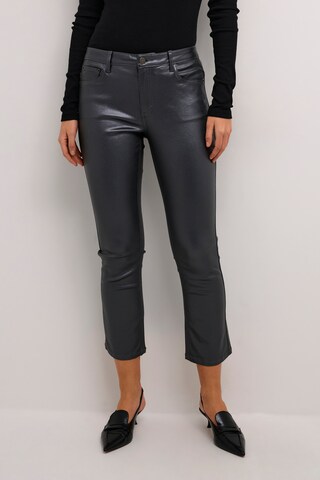 Kaffe Slim fit Trousers 'Viola' in Grey: front