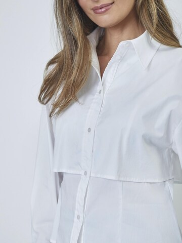 Chemisier 'Sandy' co'couture en blanc