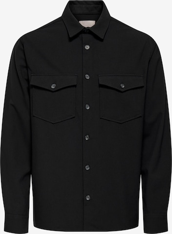 Only & Sons - Camisa 'VENUS' en negro: frente