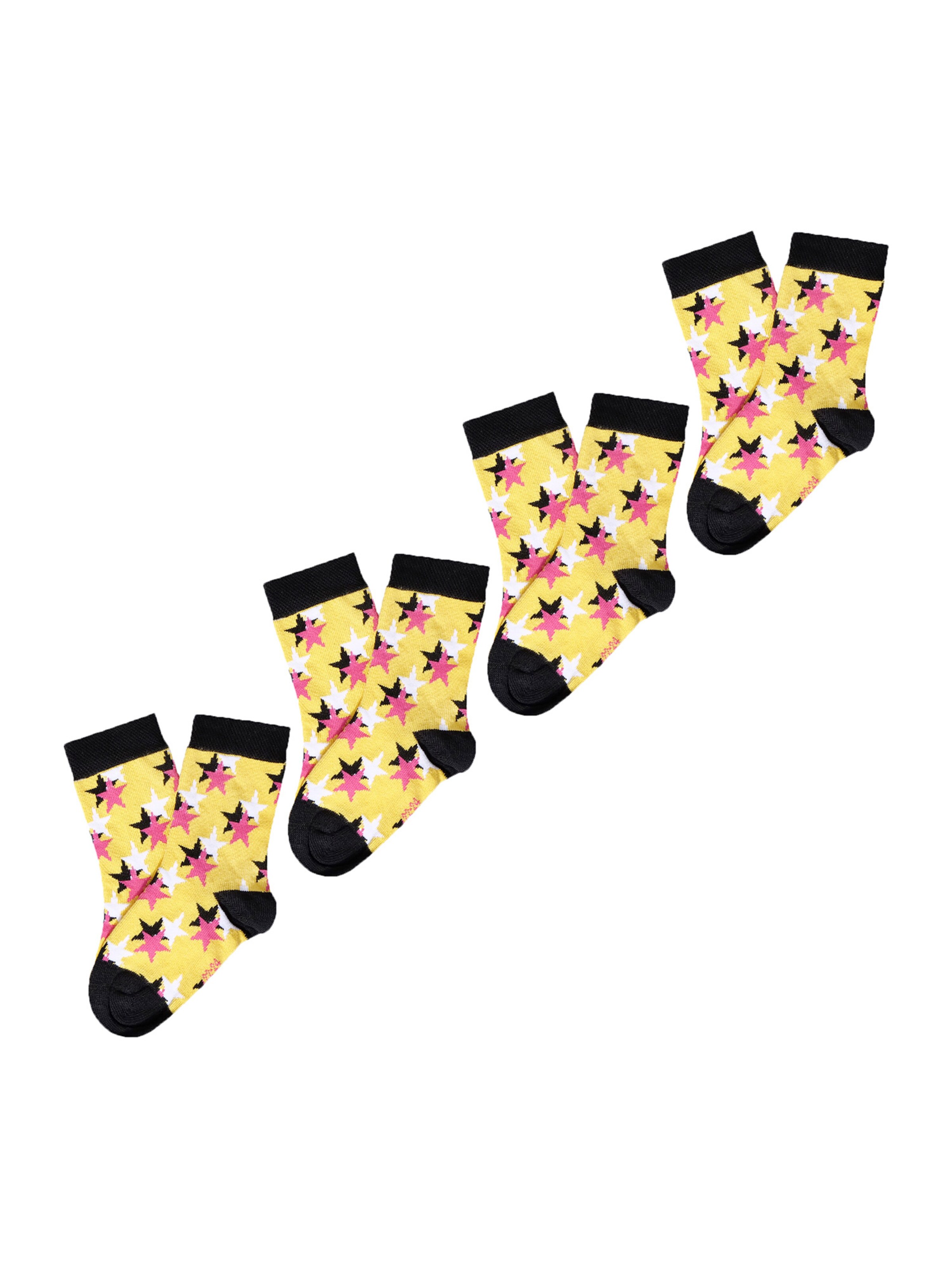 UNABUX Socks in Yellow: front