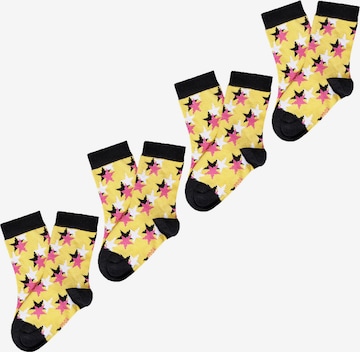 UNABUX Socks in Yellow: front