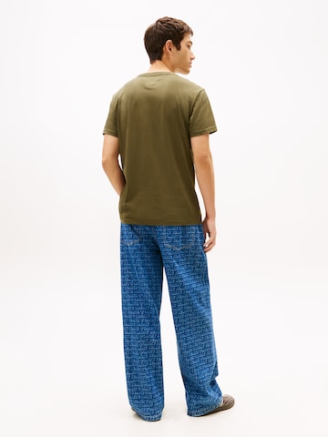 Tommy Jeans Tričko 'ESSENTIAL' - Zelená