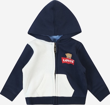 Levi's Kids Sweatvest in Blauw: voorkant