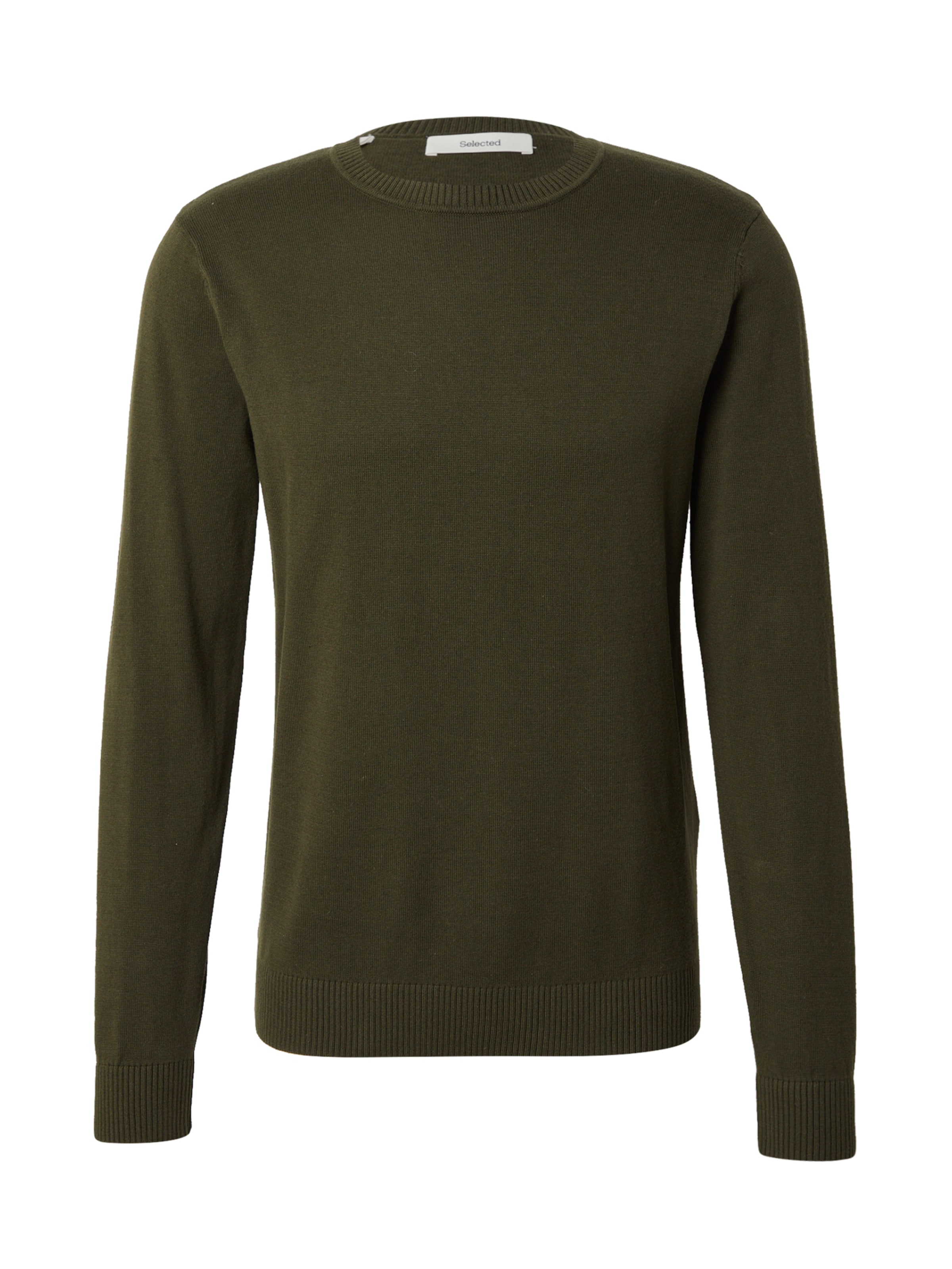 SELECTED Pulover 'SLHKRIS' | zelena barva: sprednja stran