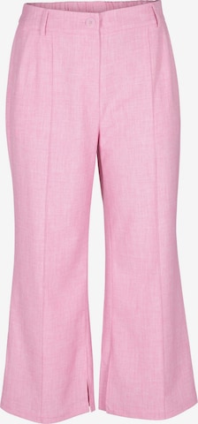 Zizzi Wide Leg Hose 'Mkoopa' in Pink: predná strana