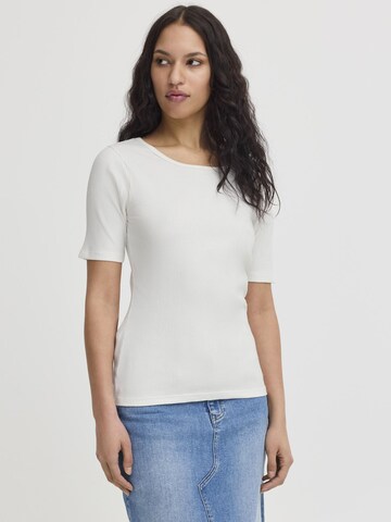ICHI - Camiseta ' IHPALMER RIB SS ' en blanco