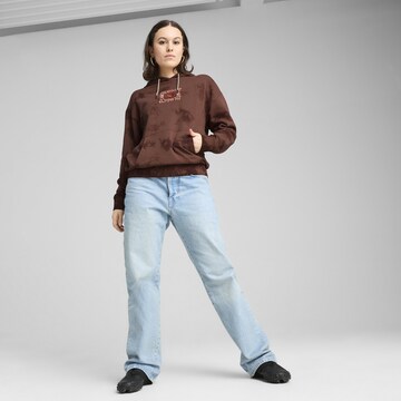 PUMA Sweatshirt 'Wardrobe Ess' in Brown