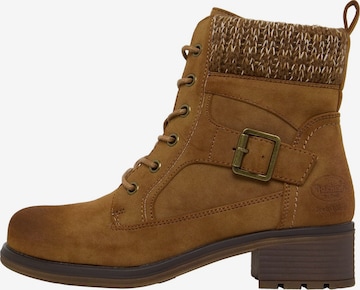 Bottines à lacets Dockers by Gerli en marron : devant