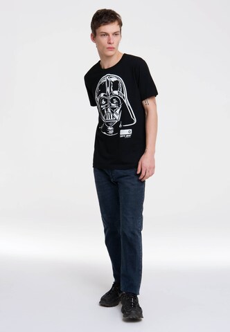 LOGOSHIRT Shirt 'Star Wars' in Zwart