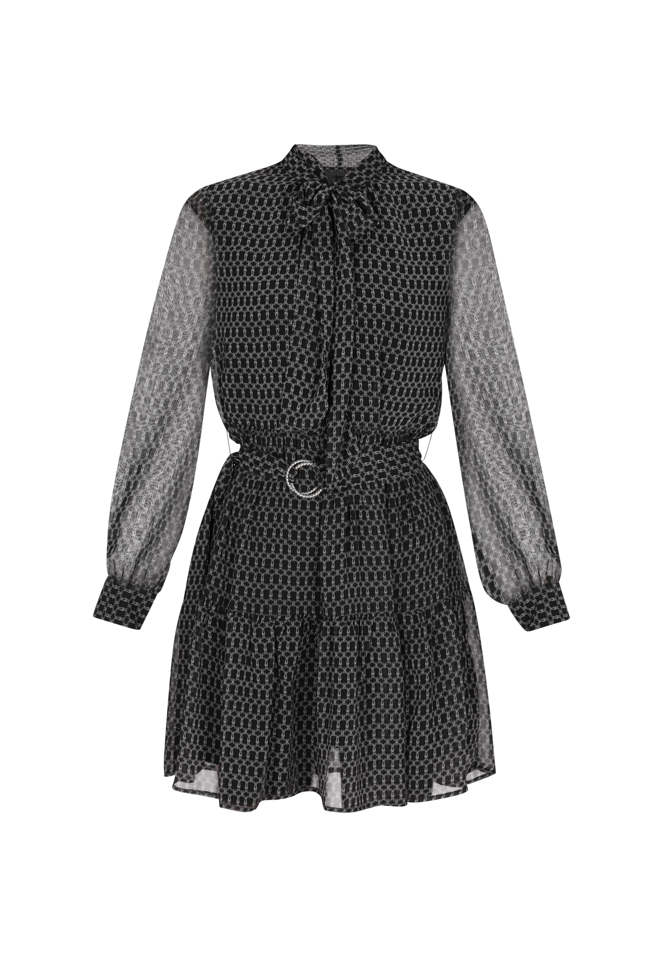 DreiMaster Klassik Košeľové šaty 'Classic Look' - Čierna: predná strana