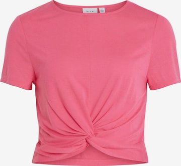 VILA T-Shirt 'VIMOONEY' in Pink: predná strana