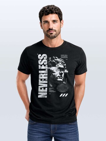 Neverless Shirt 'greek mind' in Black