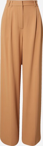 Loosefit Pantalon à pince 'Ruby' Kendall for ABOUT YOU en marron : devant