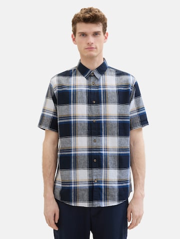 TOM TAILOR Regular fit Button Up Shirt in Blue: front