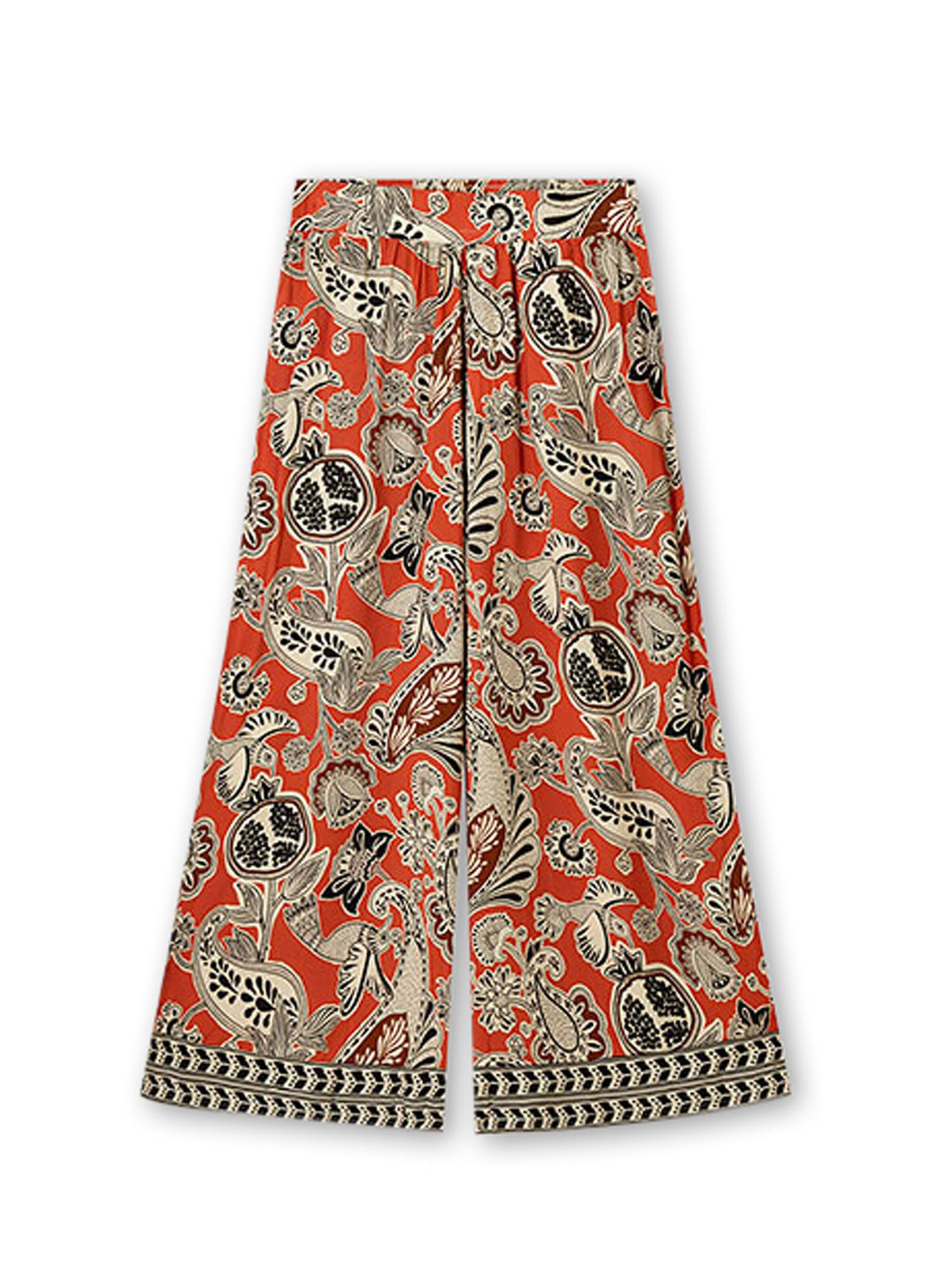 Gisela Loosefit Pyjamabroek in Oranje: voorkant