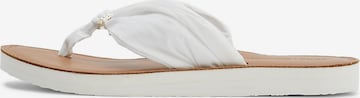 TOMMY HILFIGER T-Bar Sandals in White: front