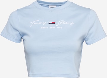 T-shirt Tommy Jeans en bleu : devant