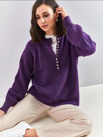 Bianco Lucci Sweter 'Pullover' w kolorze fioletowy