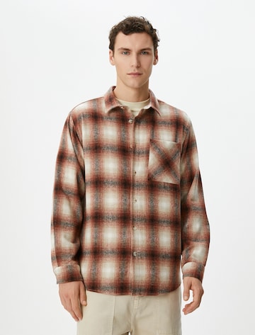 Koton Regular fit Button Up Shirt in Orange: front