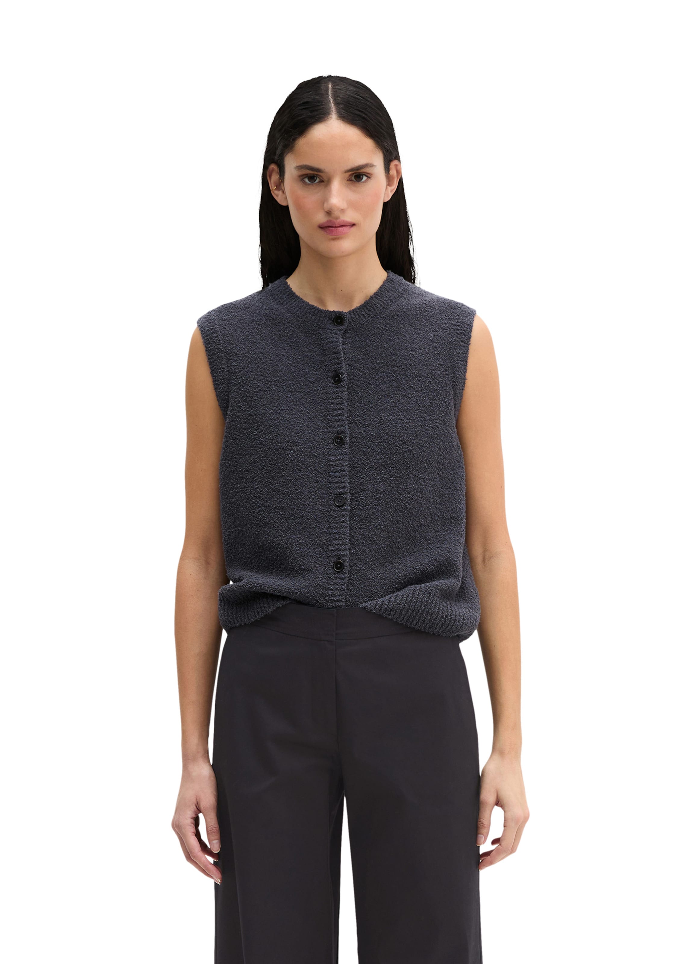 Marc O'Polo Strickweste in Grau: Vorderseite