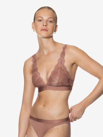 Mey Triangle Bra 'Poetry Fame' in Beige: front