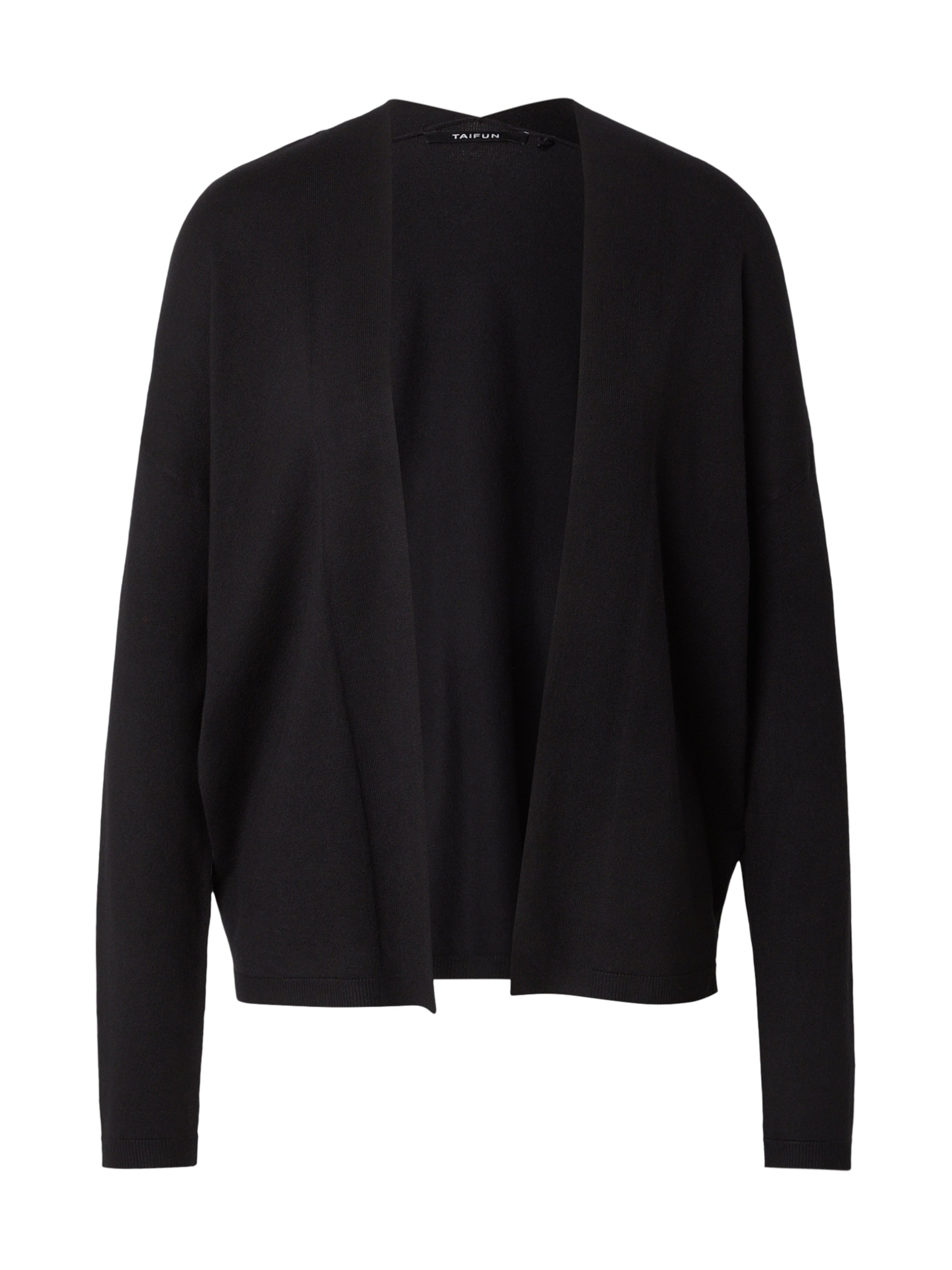 Geacă tricotată de la TAIFUN pe negru: față