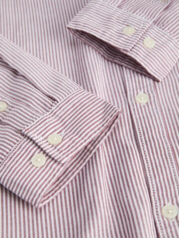 JACK & JONES Comfort fit Button Up Shirt in Purple