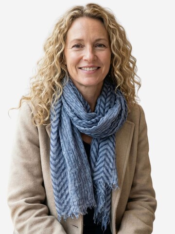 Sunsa Schal 'Sunsa'‌‌‌‌‌‌‌ in Blau: Vorderseite