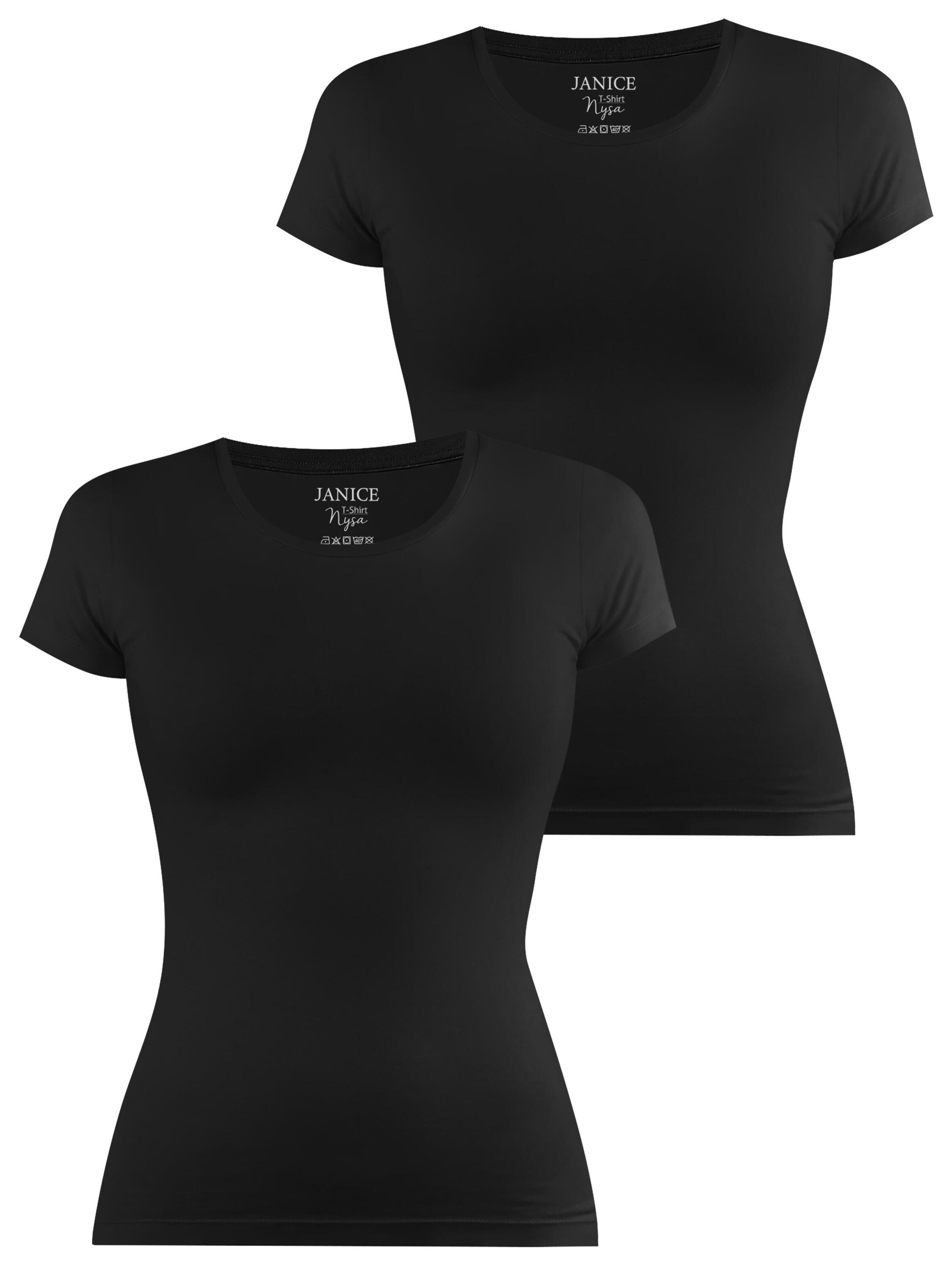 Janice Shirt 'Nysa' in Zwart: voorkant