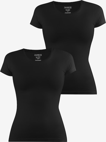 Janice Shirt 'Nysa' in Schwarz: Vorderseite