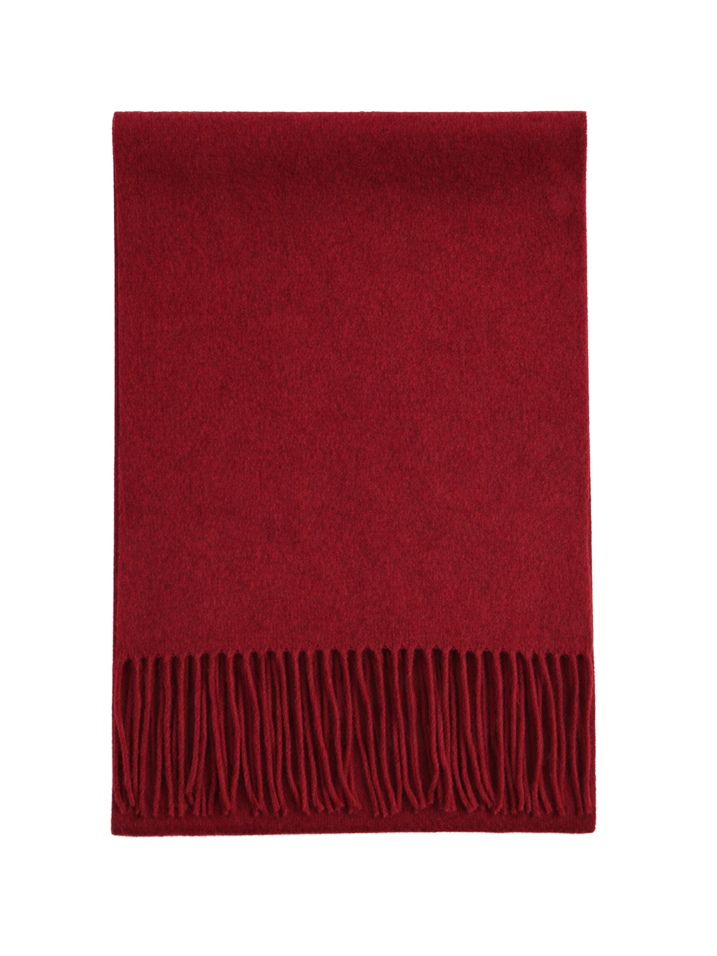 GOBI Cashmere Halsduk 'Unisex Cashmere Fringed Scarf' i röd: framsida