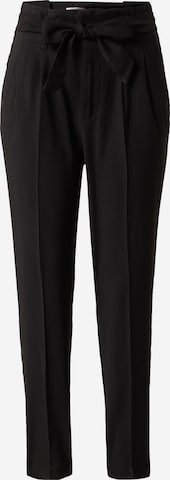 VILA Regular Pleat-Front Pants 'KAYLAN' in Black: front